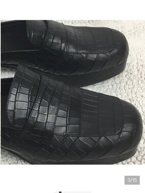 Jeffrery Campbell Leather Faux Alligator Mules size 10